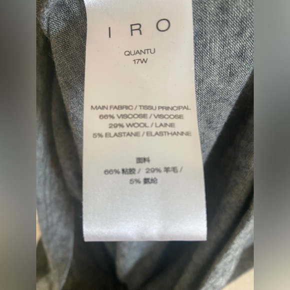 BNWT IRO Grey Stretch Knit Draped Mini Dress - Picture 6 of 7